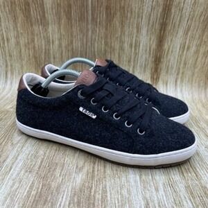 TAOS Star Burst Women's Size 7.5 Black Wool Blend Lace‎ Up Sneakers Shoes